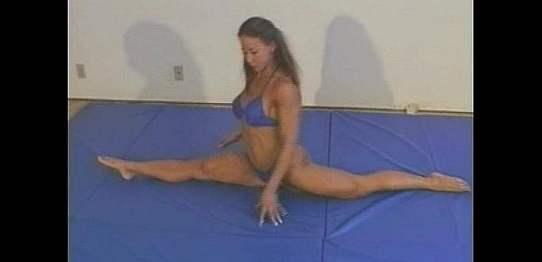  Mixed Wrestling with Fitness Model Charlene Rink part 1